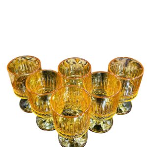 VERRE A/PIED 6PCS AMBER HY-KT079 BYS