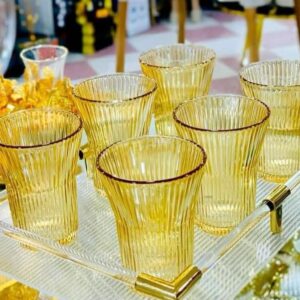 VERRE EAU 6PCS AMBER 24209 YOUSRA